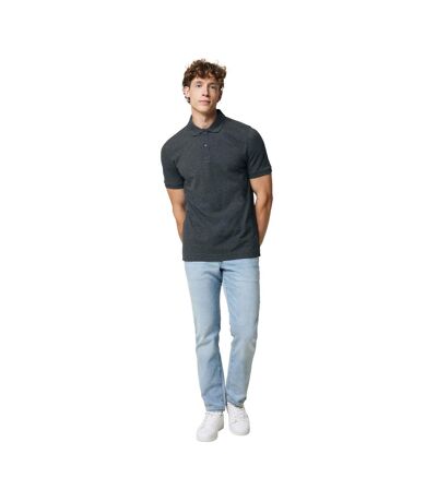 Mens Yosemite Pique Polo Shirt Heather Anthracite Iqoniq