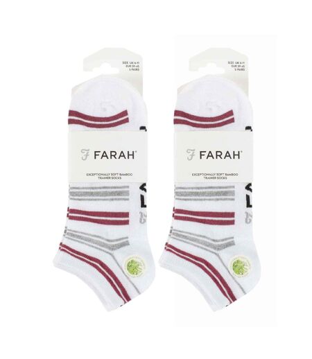 Farah - 10 Paires Chaussettes Bambou Hommes Socquettes Rayées