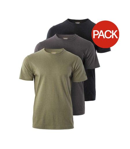 Pack Of 3  Mens Basic T-shirt  Green Grey Black Magnum