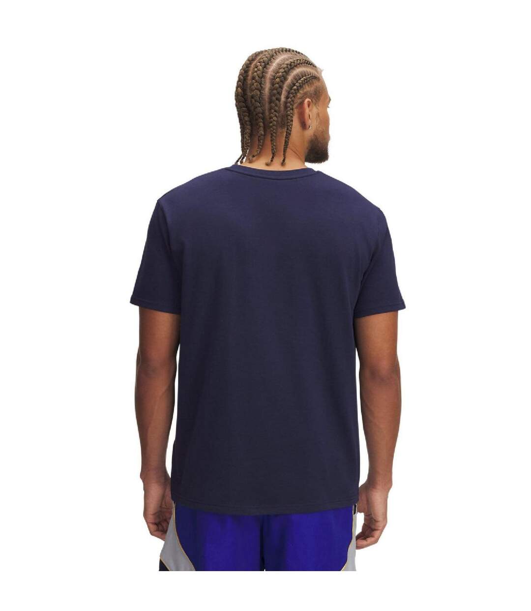 T-shirt Motif/style Logo Homme Bleu Under Armour-4