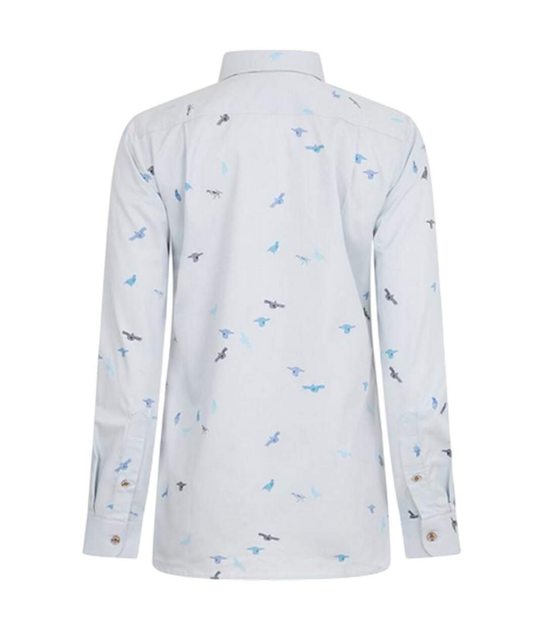 Chemise Motif/style Oiseaux Country Femme Blanc Bleu Musto-2