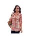 Chemisier femme corail / blanc cassé / rouge Atlas for Women-1