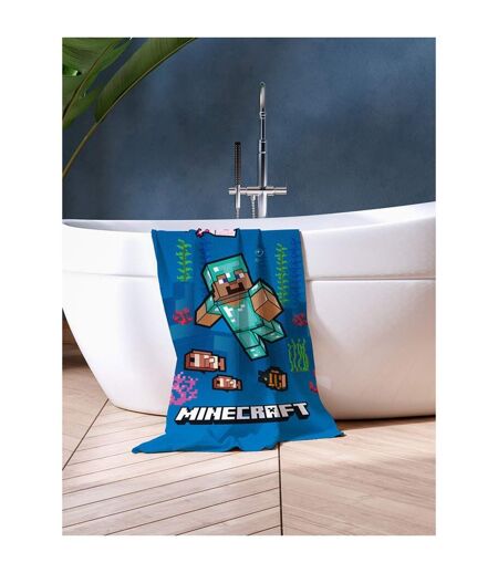 Minecraft - Serviette de bain (Bleu) (Taille unique) - UTAG2974