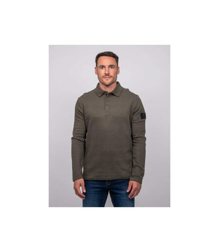 Polo manches longues maille gaufrée coton PARLITO