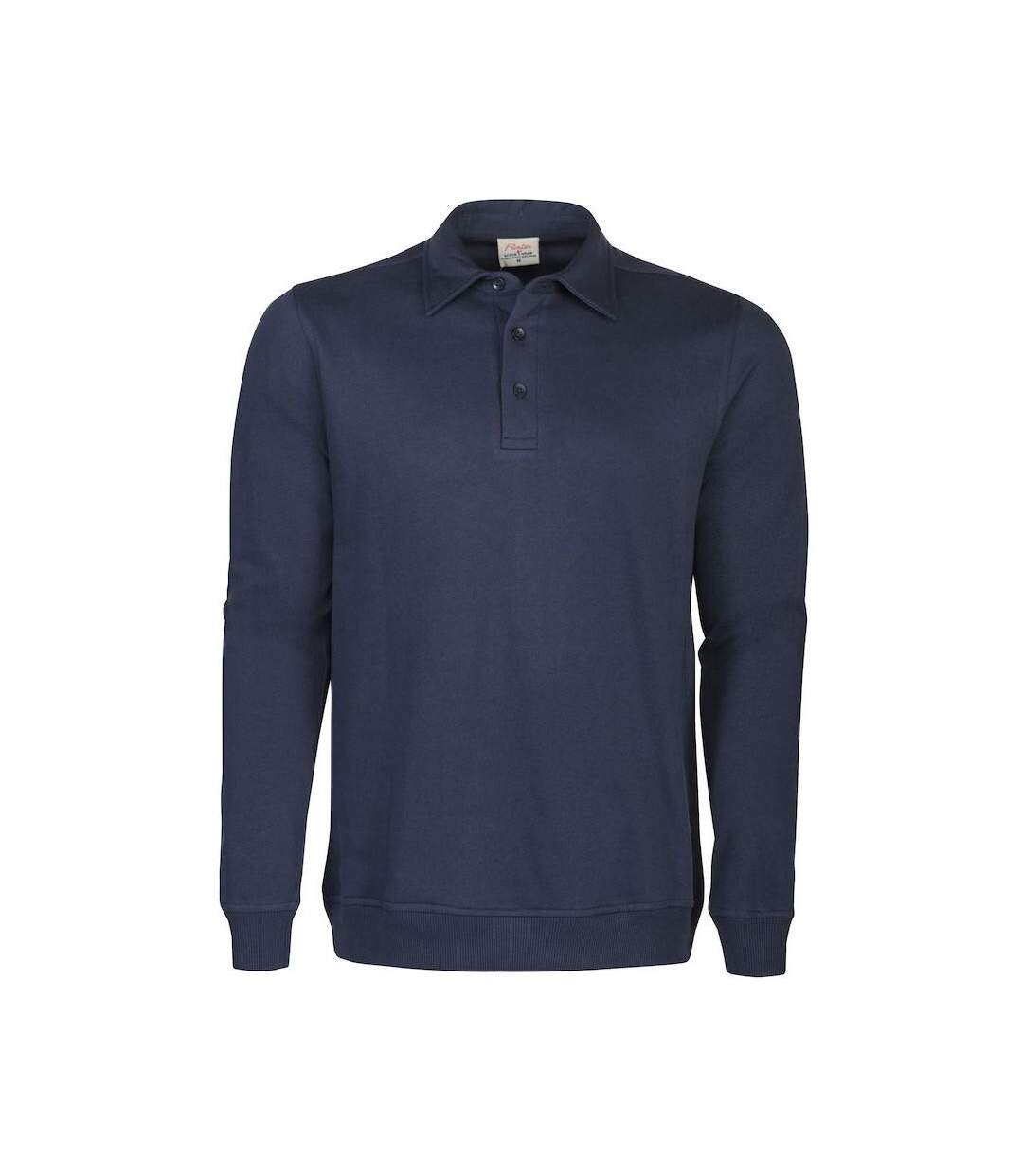 Unisex Adult Homerun Long-sleeved Polo Shirt Navy Printer-1