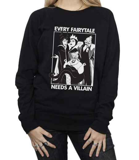 Disney Princess Womens/Ladies Every Fairy Tale Needs A Villain Sweatshirt (Black)