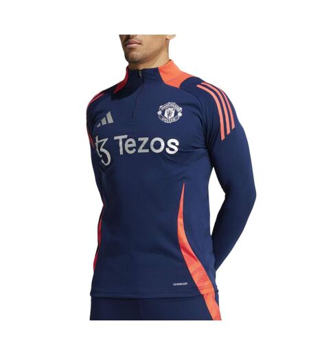 Manchester united sweat training 1/4 zip marine adidas tiro 24 - m