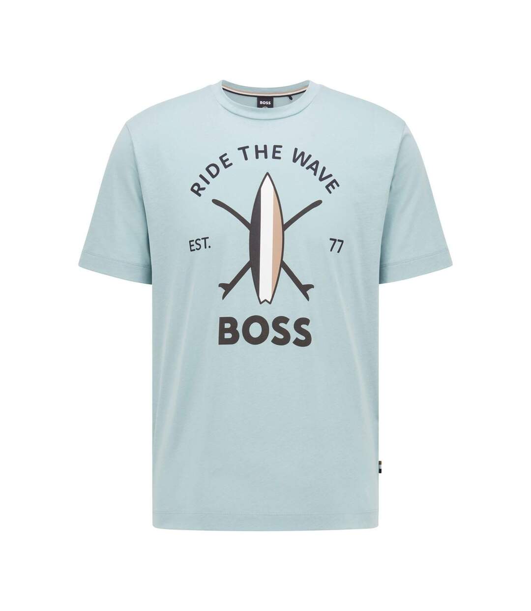 Mens Tylan T-shirt Turquoise Boss-2
