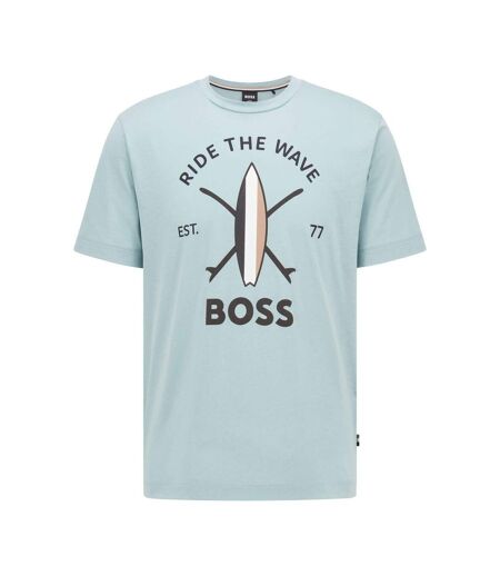 Mens Tylan T-shirt Turquoise Boss