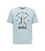Mens Tylan T-shirt Turquoise Boss-2