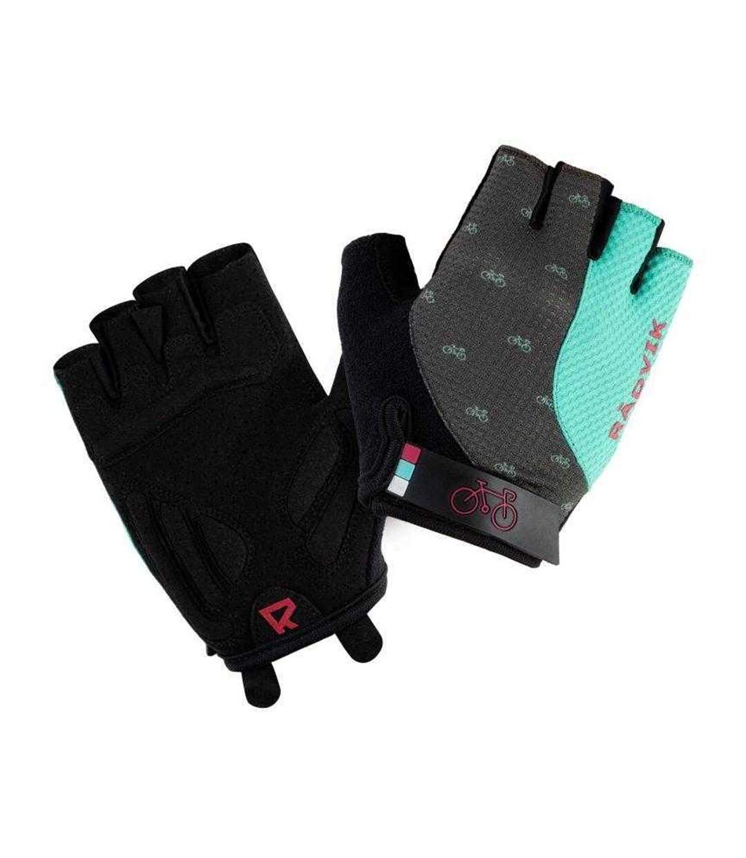 Gants De Cyclisme Motif/style Arrondi Femme Turquoise Vif Gris Noir Radvik-3