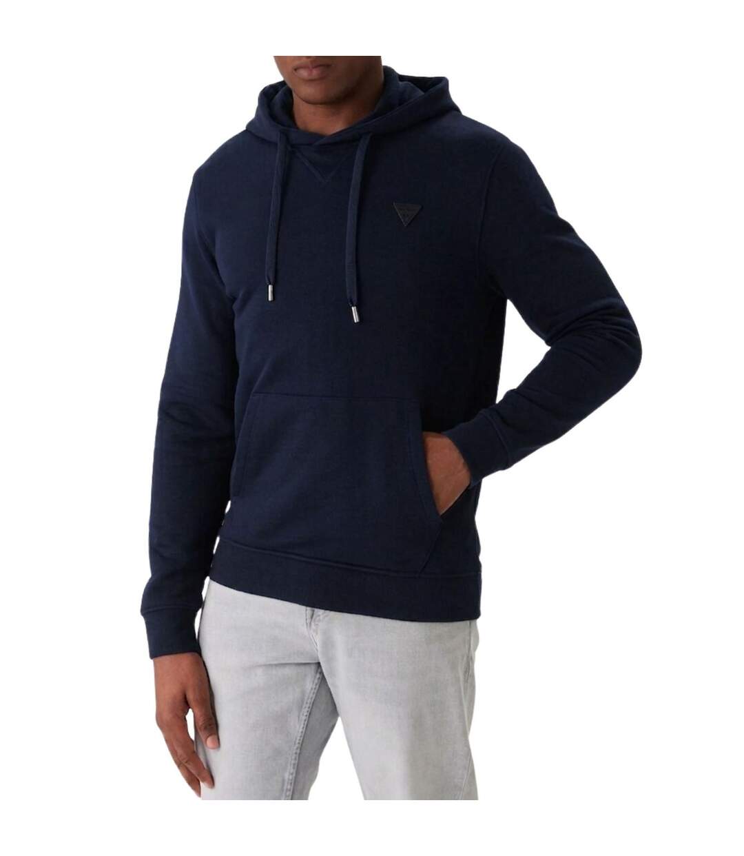 Sweat À Capuche Motif/style Logo Homme Bleu Marine Foncé Guess-1