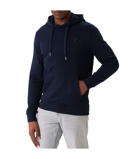 Sweat À Capuche Motif/style Logo Homme Bleu Marine Foncé Guess