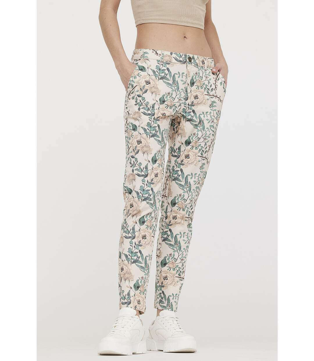 Pantalon coton slim JEMILA