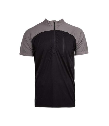 Polo gris/noir homme best mountain rando 100 - l