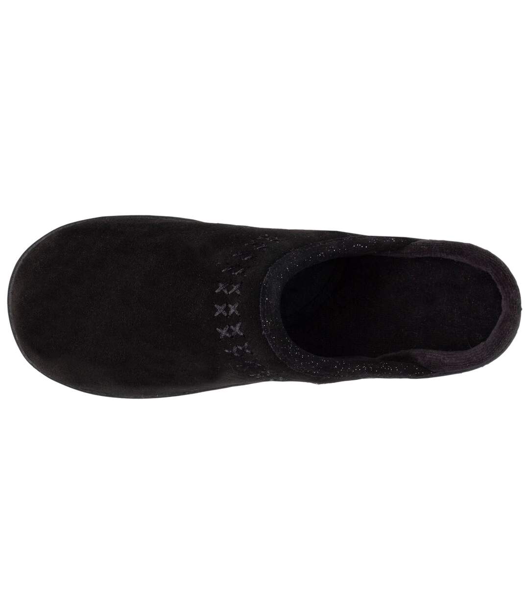 Isotoner Chaussons Mules femme ultra confortables et légères, en coton biologique et semelle à mémoire de forme-2