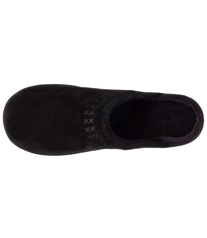 Isotoner Chaussons Mules femme ultra confortables et légères, en coton biologique et semelle à mémoire de forme