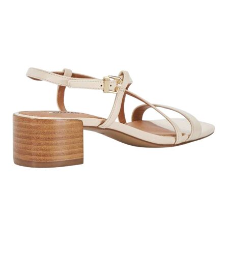 Womens/ladies Jaskell Low Block Heel Sandals Ecru Dune London