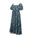 Womens/ladies Orla Kiely Giant Flower Summer Midi Dress Blue Regatta-4