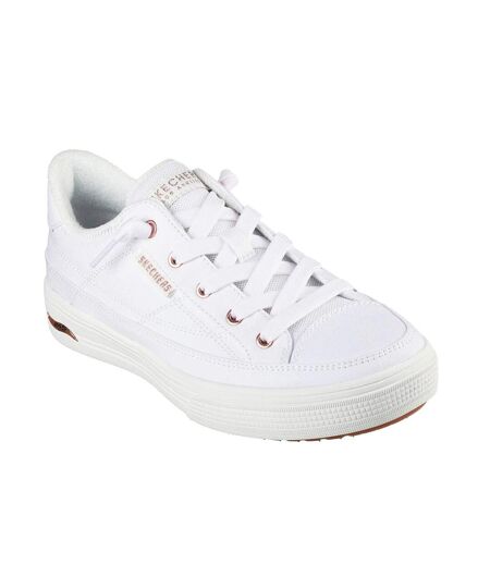 Womens/ladies Arcade Meet Ya There Arch Fit Trainers White Skechers