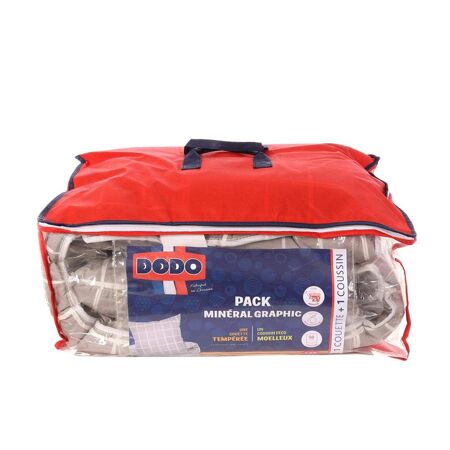 Pack couette + 1 coussin Grise Dodo 140x200cm - 140x200