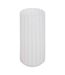 Vase Strié en Verre Fleur de Rose 28cm Blanc-1