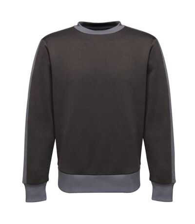 Regatta Mens Contrast Crew Sweater (Black/Seal Grey) - UTRW6520