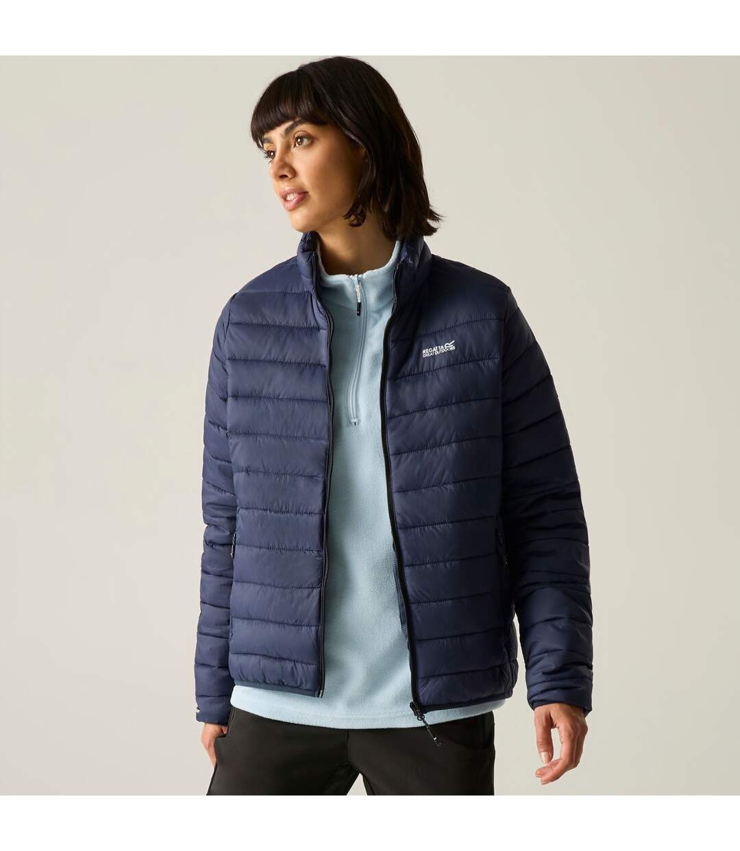 Womens/ladies Marizion Quilted Jacket Navy Regatta-1