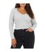 T-shirt Manches Longues Femme Gris Chiné Chiné Brave Soul-2