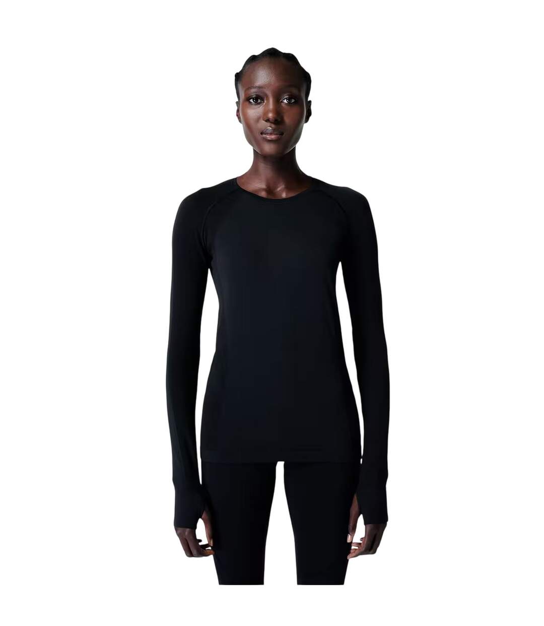 Haut Manches Longues Entraînement Athlete Femme Noir Sweaty Betty-2
