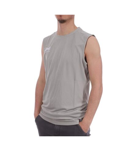 Débardeur Gris aux Bandes Vertes Homme Hungaria Training Pro Sleveless - L