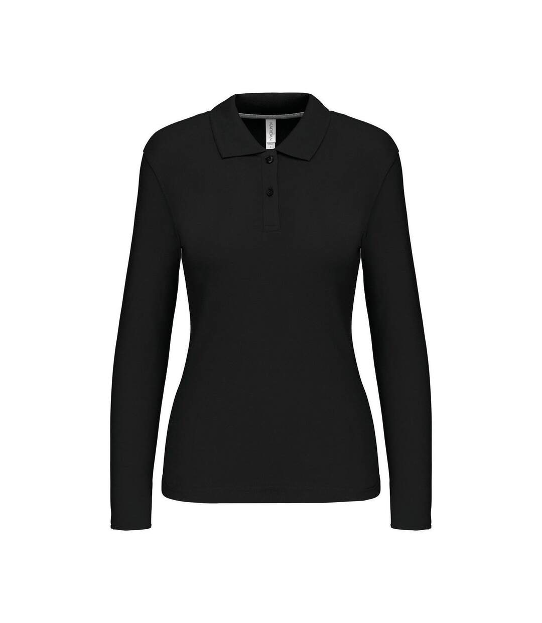 Polo manches longues - Femme - K244 - noir