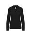 Polo manches longues - Femme - K244 - noir