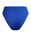 Womens/ladies Cheeky Solid High Waist Bikini Bottoms Blue Speedo-2