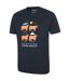 Mens scottish weather forecast graphic t-shirt navy Mountain Warehouse-3