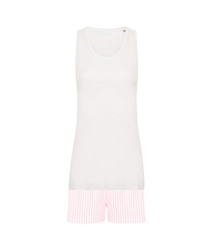 Ensemble de pyjama court femme blanc / rose Towel City