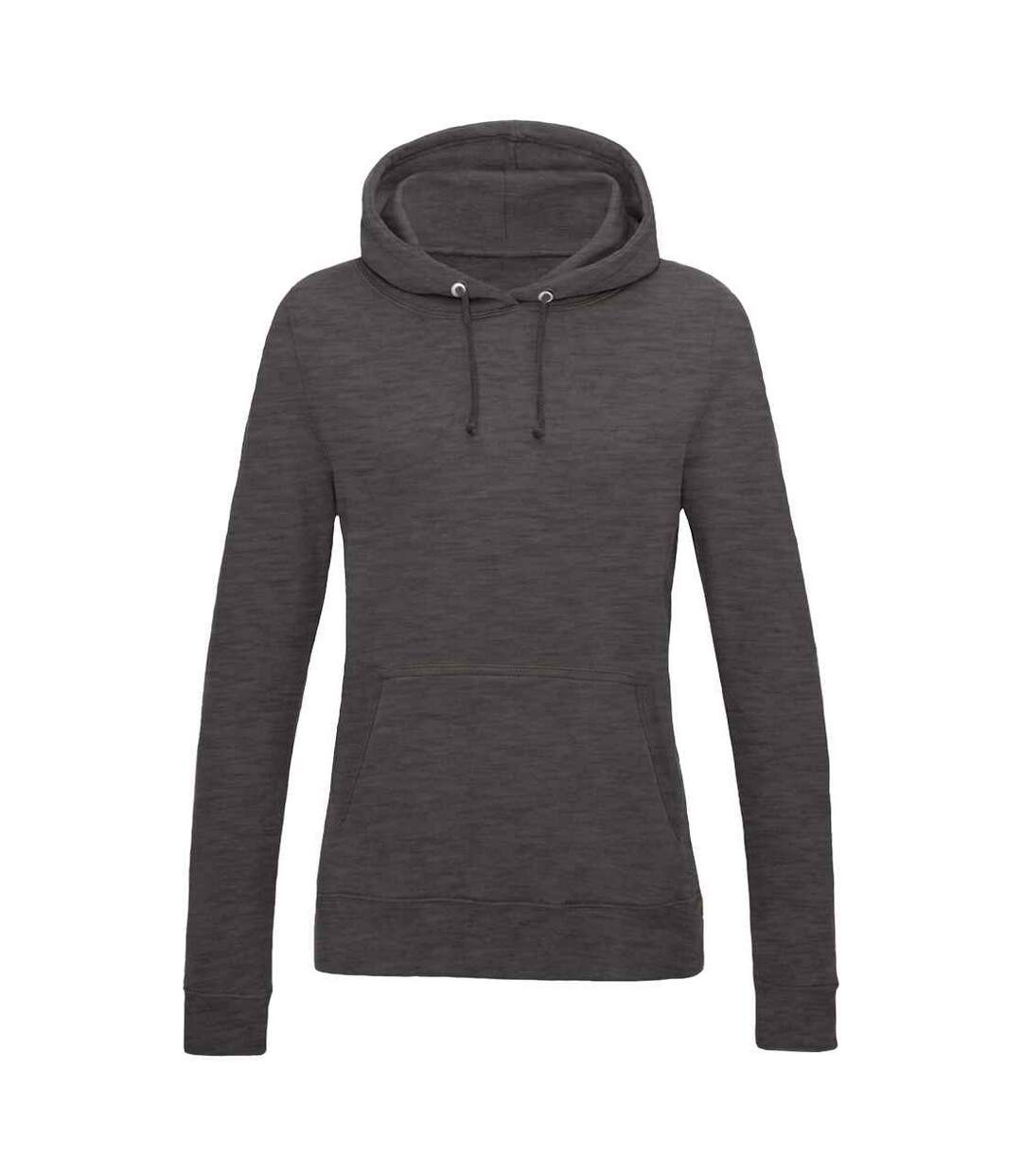 Sweat À Capuche College Femme Charbon Chiné Awdis-1