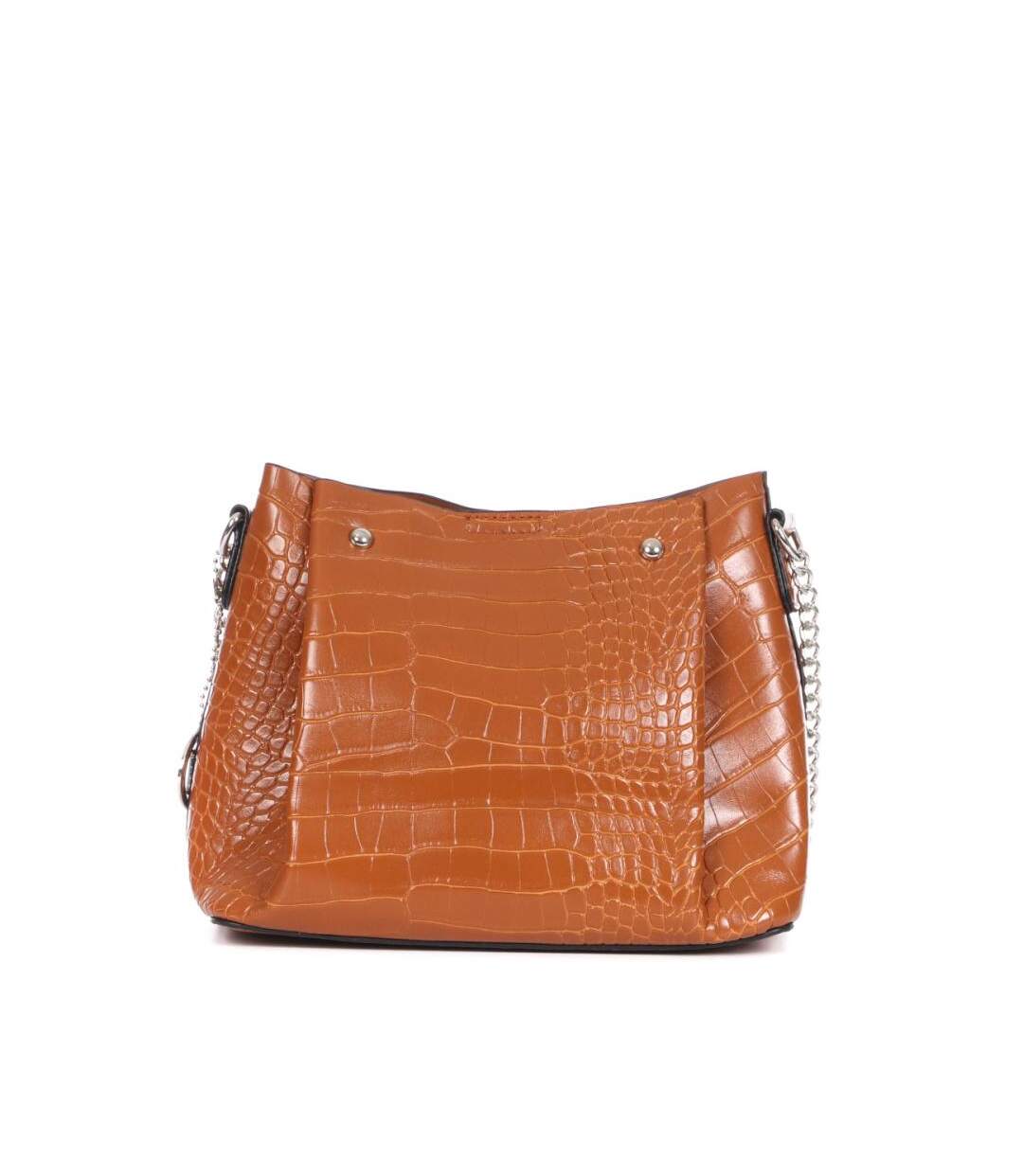 Sac à main Camel croco Femme Manoukian Shilo - Taille unique-2