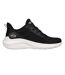 Womens/ladies Bobs Sport Squad Chaos Mesh Walking Shoes Black Skechers-1