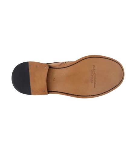 Mens Leather Ankle Boots Tan Woodland