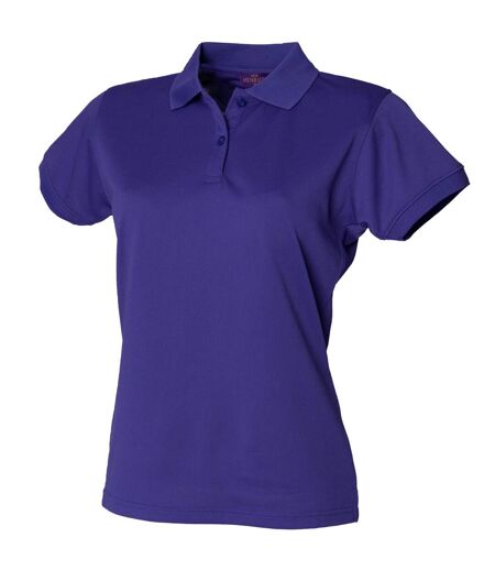 Henbury Womens/Ladies Coolplus® Fitted Polo Shirt (Bright Pink)