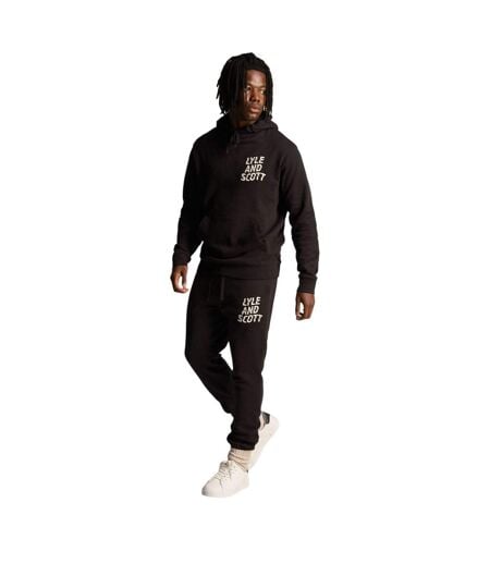 Pantalon De Jogging Motif/style Logo Ondulé Homme Noir Lyle & Scott