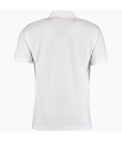 Kustom Kit Mens Slim Fit Short Sleeve Polo Shirt (White)