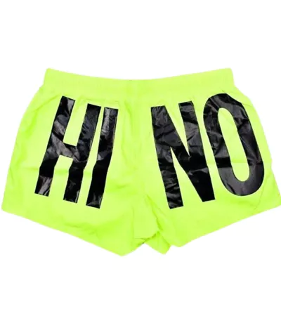 Short De Bain Motif Logo Homme Jaune Moschino