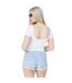 Womens/ladies Pixie Fitted Scoop Tee White Brave Soul-2