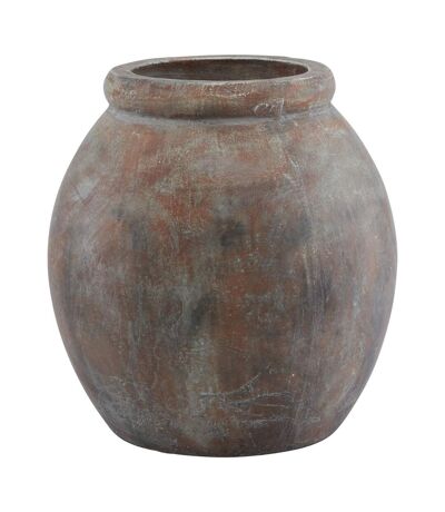 Siena shaped planter 31cm x 30cm x 30cm brown Hill Interiors