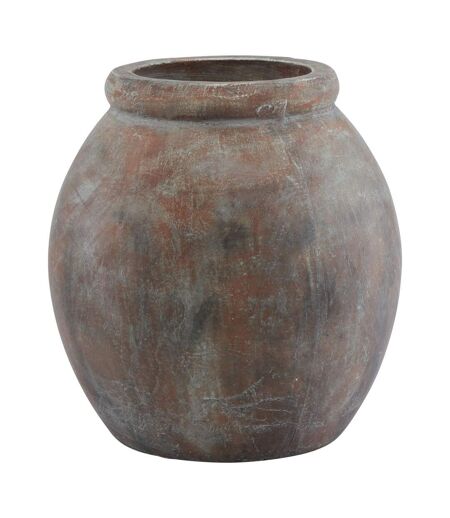 Siena shaped planter 31cm x 30cm x 30cm brown Hill Interiors