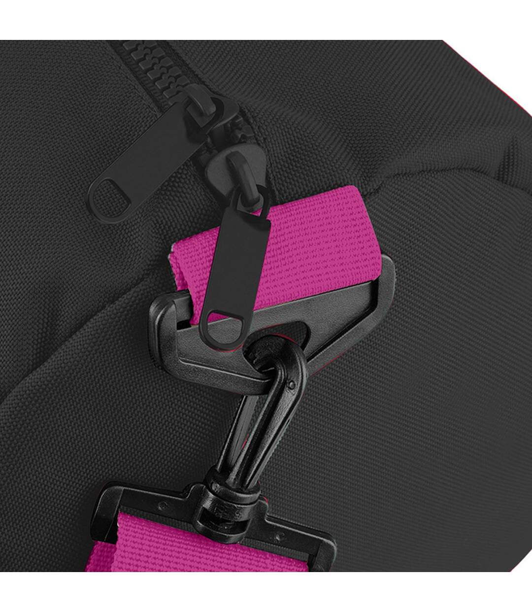 Petit Sac Polochon Taille Unique Noir Fuchsia Bagbase-3