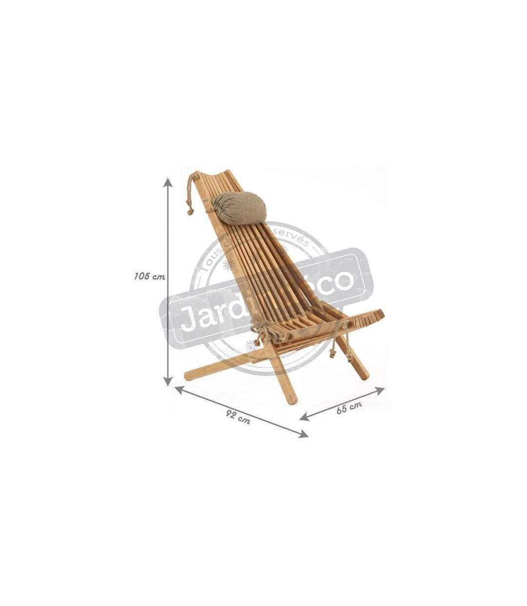 Chilienne en bois EcoChair (coussin offert) Aulne