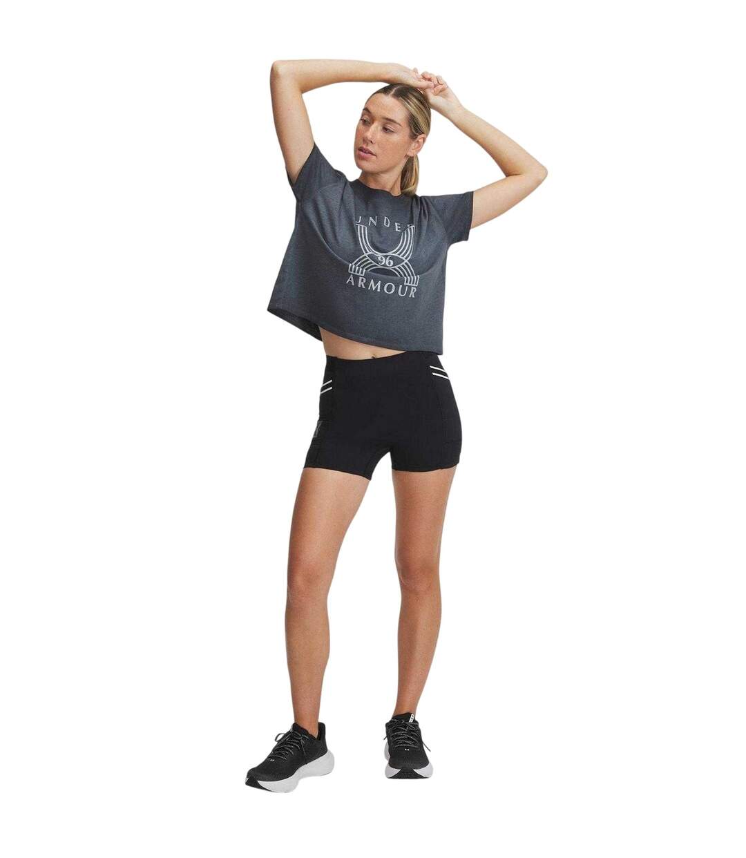 Short De Course Femme Noir Under Armour-1